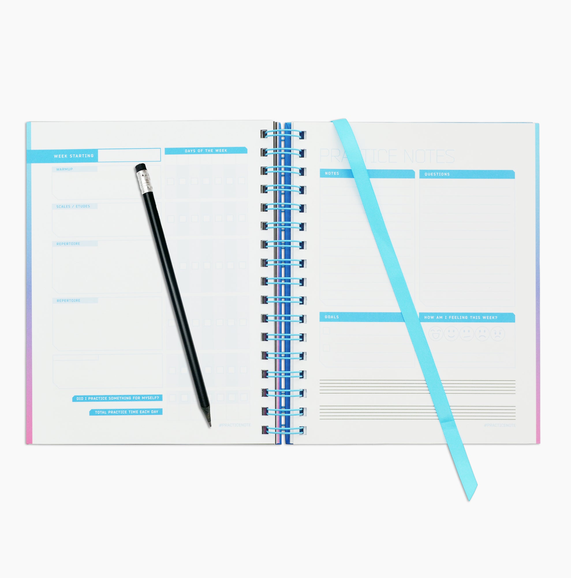 Practice Log Blue Practice Note | Core Blue